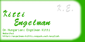 kitti engelman business card